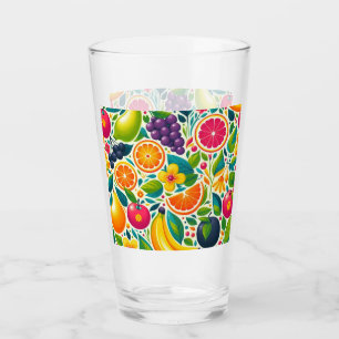 Colourful fruits glass