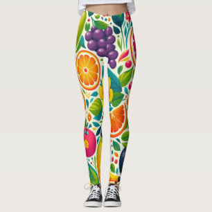 Colourful fruits leggings