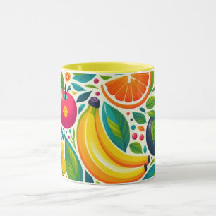 Colourful fruits mug