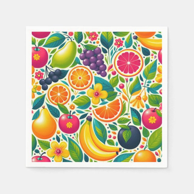 Colourful fruits  napkin (Front)