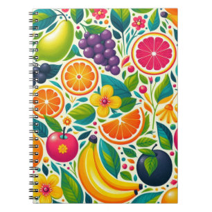 Colourful fruits notebook