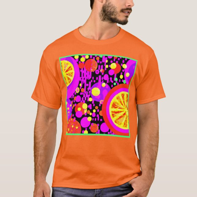 Colourful Fruits Pattern T-Shirt (Front)