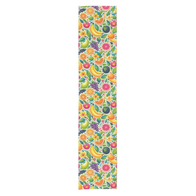 Colourful fruits  short table runner (Front)