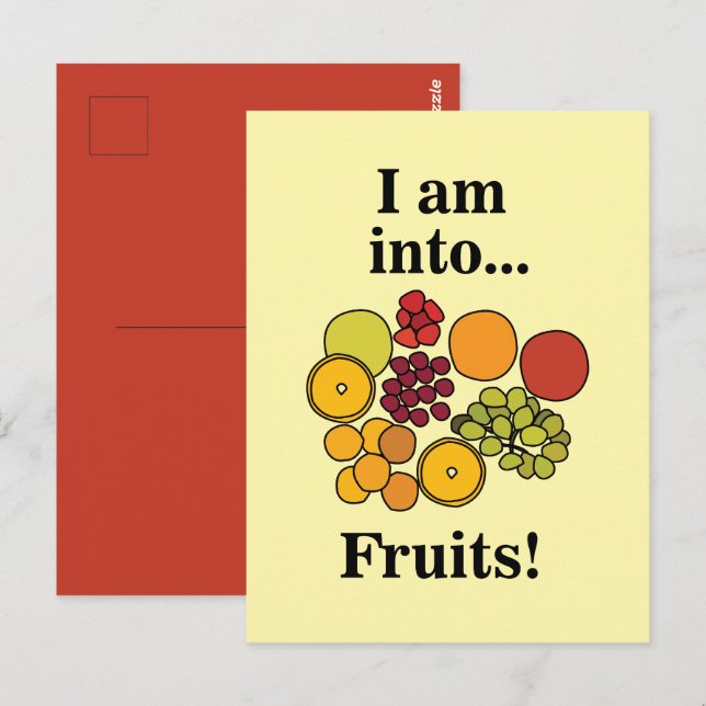 Colourful Fruits Summer Postcard (Front/Back)