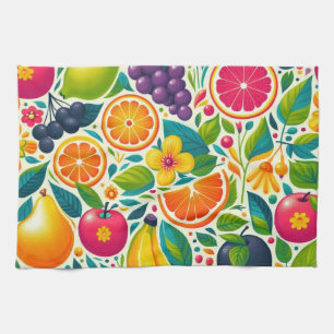 Colourful fruits  tea towel