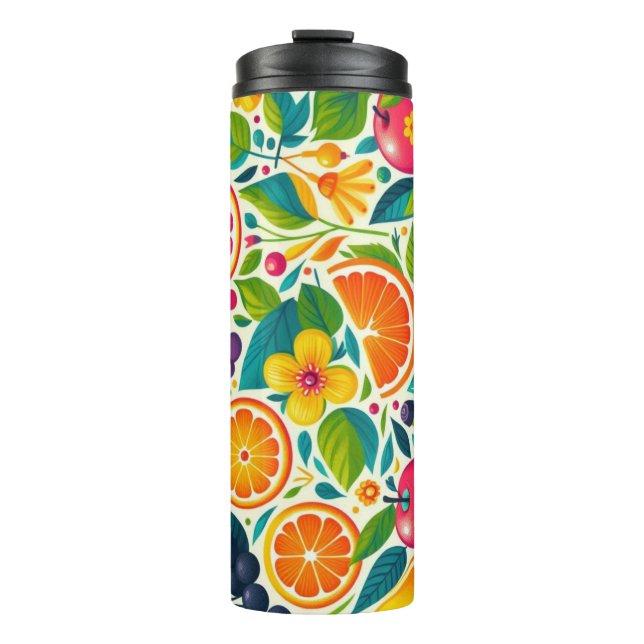 Colourful fruits  thermal tumbler (Front)