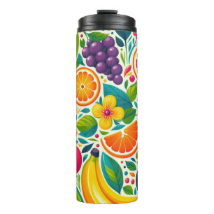 Colourful fruits thermal tumbler