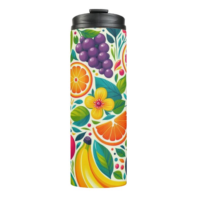 Colourful fruits  thermal tumbler (Front)