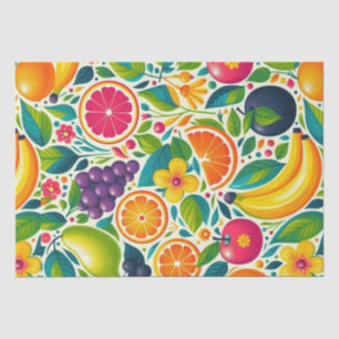 Colourful fruits  tissue paper
