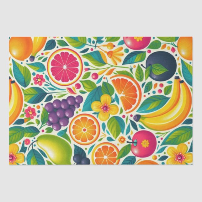 Colourful fruits  tissue paper (Front)