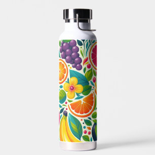 Colourful fruits water bottle