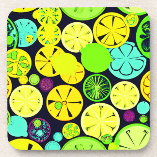 Colourful Fruity Vibrance Pattern Coaster