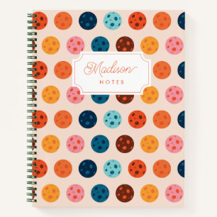 Colourful Full Moon Orange Monogram Notebook