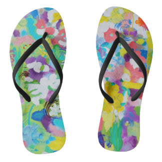 Colourful Fun by Lydia's Art Sangria (Flip Flops) Jandals