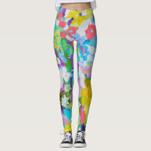 Colourful Fun by Lydia's Art Sangria Leggings