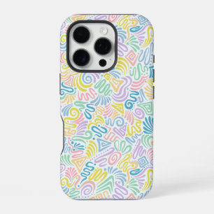 Colourful fun doodle phone case