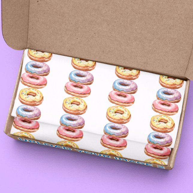 Colourful Fun Doughnut Pattern Tissue Paper (Creator Uploaded)