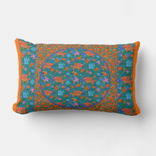 Colourful Fun Fish in the Sea Lumbar Pillow