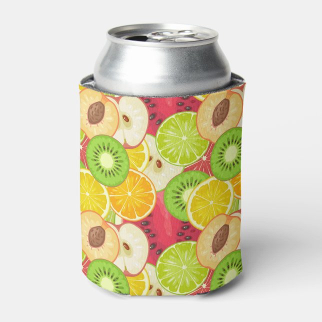 Colourful Fun Fruit Pattern Can Cooler (Can Front)