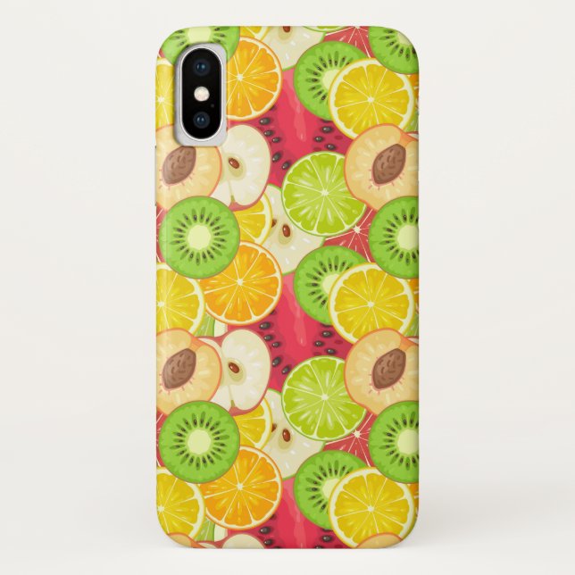 Colourful Fun Fruit Pattern Case-Mate iPhone Case (Back)