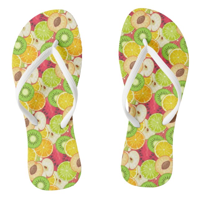 Colourful Fun Fruit Pattern Jandals (Footbed)