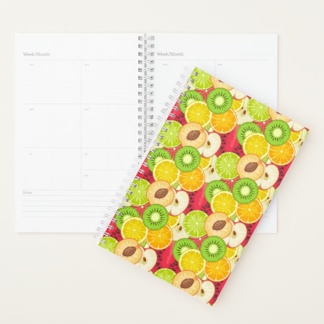 Colourful Fun Fruit Pattern Planner (Display)