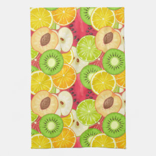 Colourful Fun Fruit Pattern Tea Towel