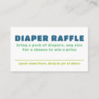 Colourful Fun Gender Neutral Baby Diaper Raffle Bu