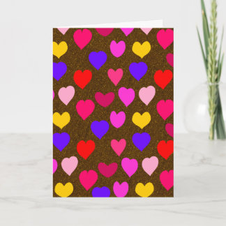 Colourful Fun Hearts for Valentines Holiday Card