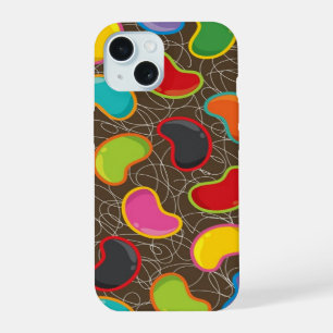 Colourful Fun Jelly Beans Pop Retro Candy Pattern iPhone 15 Case