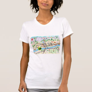 Colourful, fun map of beautiful Index, Washington! T-Shirt