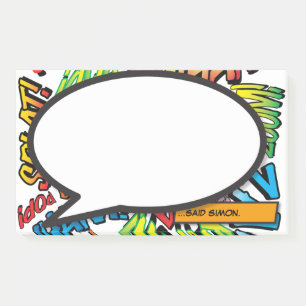 Colourful Fun Modern Personalised Speech Bubble Post-it Notes