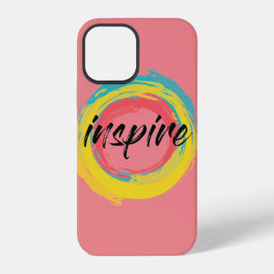 Colourful, fun, modern vibrant cool design Inspire iPhone 12 Case