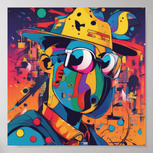 Colourful Fun Modern Wall Art Decor