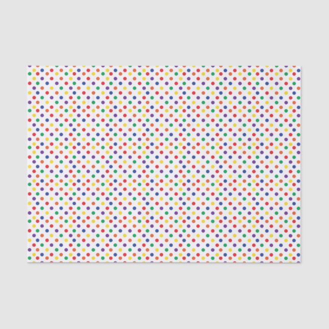 Colourful Fun Polka Dots Tissue Paper (Front)