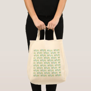 Colourful #FUN Sign Design Tote Bag