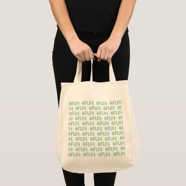 Colourful #FUN Sign Design Tote Bag (Front (Product))