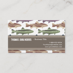 Colourful Fun Trout Fish Pattern Business Card