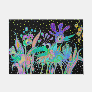 Colourful Funky Birds Doormat