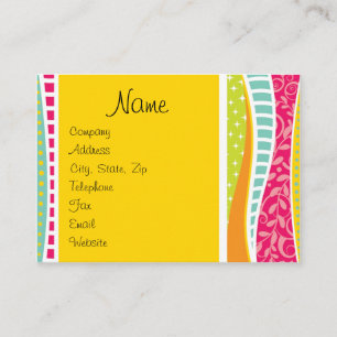 Colourful Funky Business Card— Card