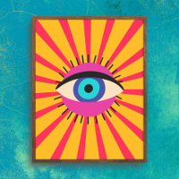 Colourful Funky Evil Eye