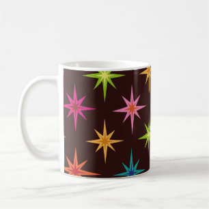 Colourful Funky Mid Century Atomic Starbursts Coffee Mug