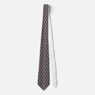 Colourful Funky Retro Geometric Pattern 3a Tie