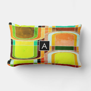 Colourful Funky Retro Inspired Lumbar Cushion