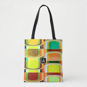 Colourful Funky Retro Inspired Tote Bag