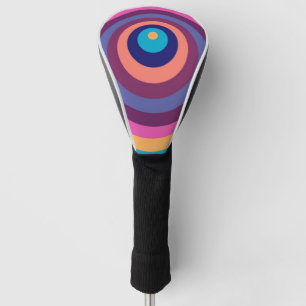 Colourful Funky Stripes Modern Geometric Pattern Golf Head Cover