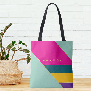 Colourful Funky Stylish Chic Trendy  Tote Bag