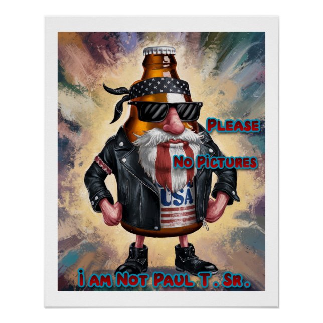 Colourful Funny Beer Design on a Poster (Front)