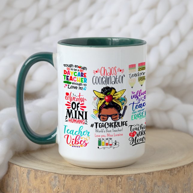 Colourful Funny Best School Teacher Appreciation Mug (Creator Uploaded)
