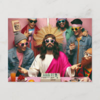 Colourful Funny Jesus at his Birthday Punk Rock